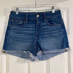 American Eagle Dark Wash High Rise Shortie
